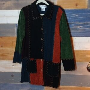 Vintage Gladys Bagley Patchwork Sweater 1X